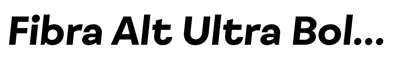Fibra Alt Ultra Bold Italic